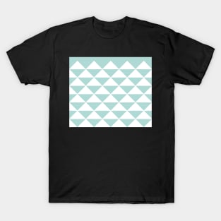 Abstract Triangles pattern - blue and white. T-Shirt